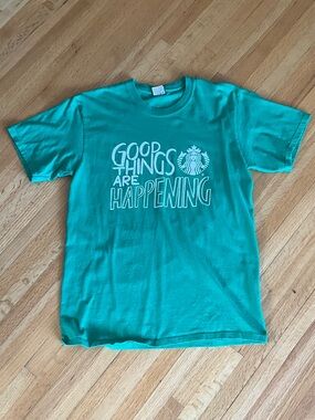 Starbucks Green Crewneck Logo Staff T-Shirt Unisex